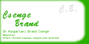 csenge brand business card